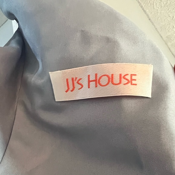 JJ’s House Dusty Blue Bridesmaids Dress with Pockets & Slit. - Picture 5 of 5